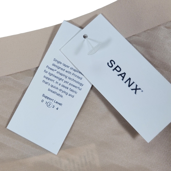 Spanx Thinstincts 2.0 High-Waisted Mid-Thigh Short Womens L Petite Beige #10233Q - Picture 5 of 10